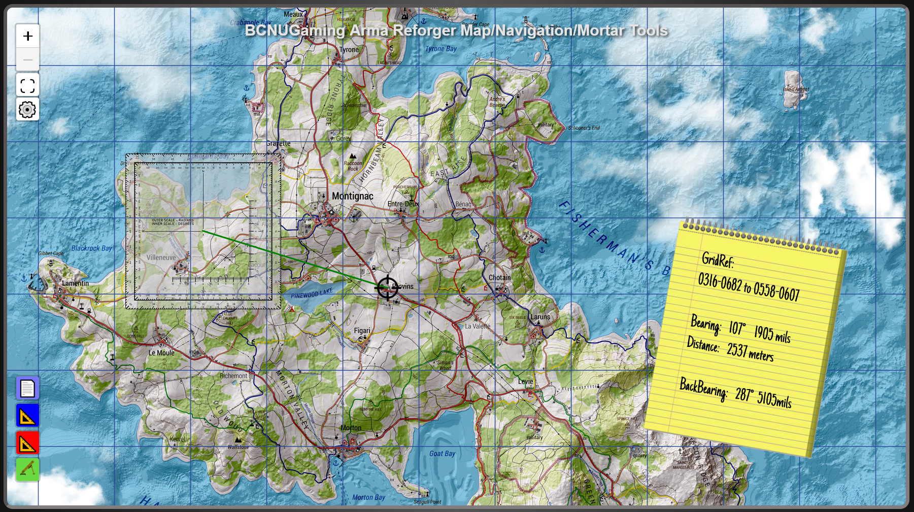 Arma Reforger Map/Nav/Mortar Tools